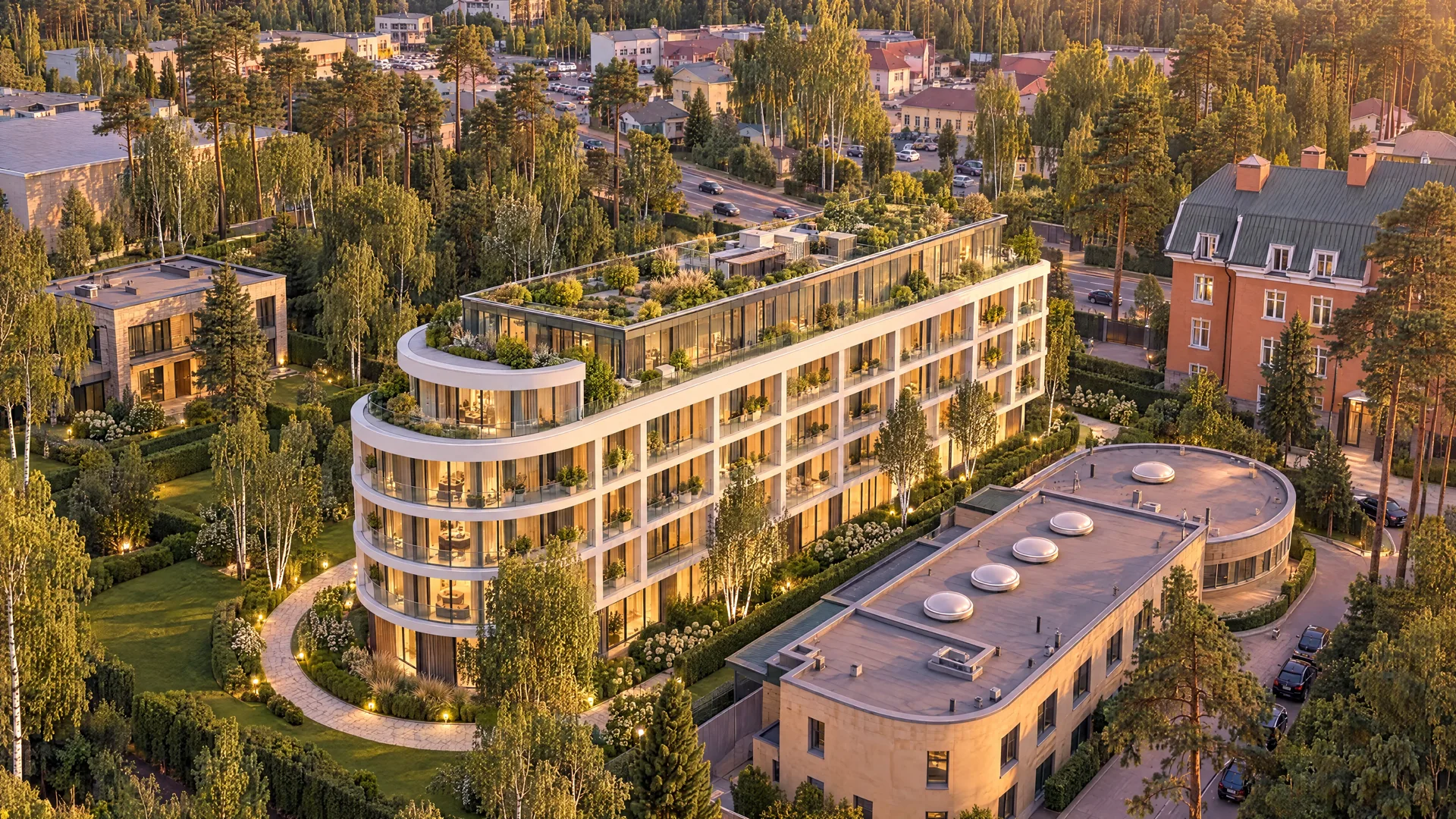 Жуковка с высоты: клубный дом на участке среди сосен